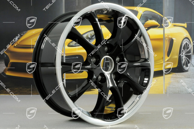 18-inch GT3 2004 wheel, 8,5J x 18 ET40, for GT3/GT2 facelift, wheel spoke black highgloss lacquered