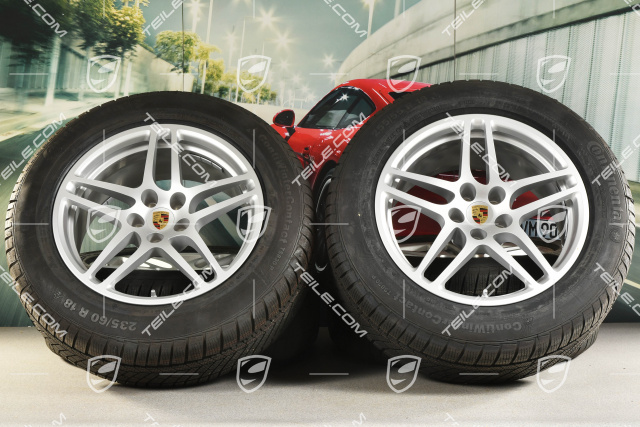 18-inch "Macan S" Winter wheel set, rims 8J x 18 ET21 + 9J x 18 ET21 + Continental winter tyres 235/60 ZR 18 + 255/55 ZR 18, with TPMS