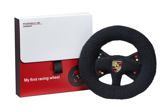 Knitted steering wheel with rattle – Motorsport Collection