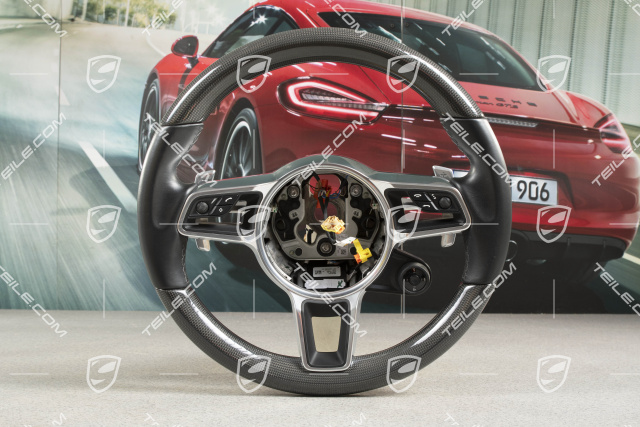 Steering wheel, CARBON + leather black, damaged