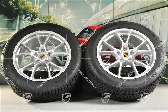 20-inch Cayenne S winter wheel set, rims 9J x 20 ET50 + 10,5J x 20 ET64 + NEW Hankook winter tyres 255/55 R20 + 295/45 R20, with TPMS