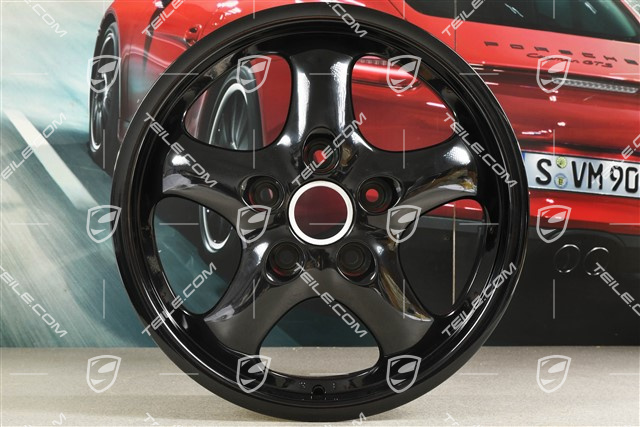 17-inch CUP II alloy wheel, 8J x 17 ET30, black high gloss