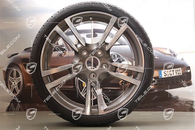19-inch winter wheel set, 911 Turbo II, wheels 8J x 19 ET57 + 11J x 19 ET51, tyres 235/35 R19 + 295/30 R19, with TPMS