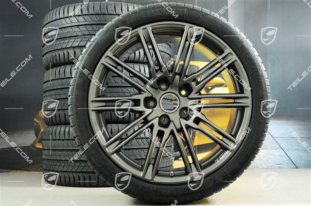 21-inch SportEdition summer wheel set, 4 wheels 10J x 21 ET 50+4 tyres 295/35 R 21 107Y XL, Platinum, with TPMS