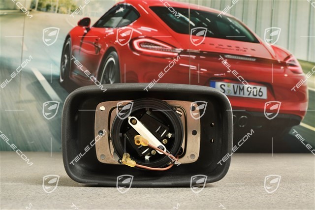 Exterior mirror housing with drive and wiring harness, L=R