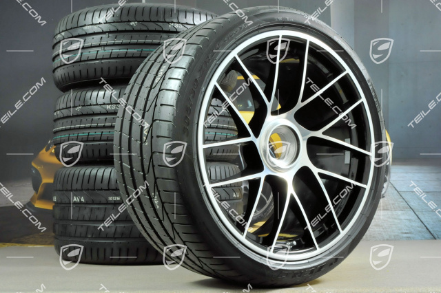 20-inch wheel set Turbo Sport III, central lock, rims 9J x 20 ET51 + 11,5J x 20 ET56 + summer tyres 245/35 ZR20 + 305/30 ZR20, black