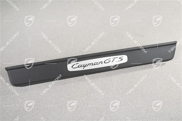 Sill cover inner / Scuff plates, without ilumination, stainless steel, "Cayman GTS", set, L+R