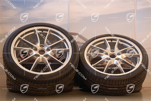 20-inch Carrera S (III) summer wheel set, 8J x 20 ET57 + 9,5J x 20 ET45, Pirelli summer tyres 235/35 ZR20 + 265/35 ZR20