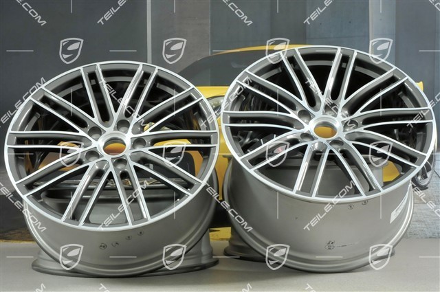20-inch wheel rim set Turbo IV, 11,5J x 20 ET56 + 8,5J x 20 ET49, Titan
