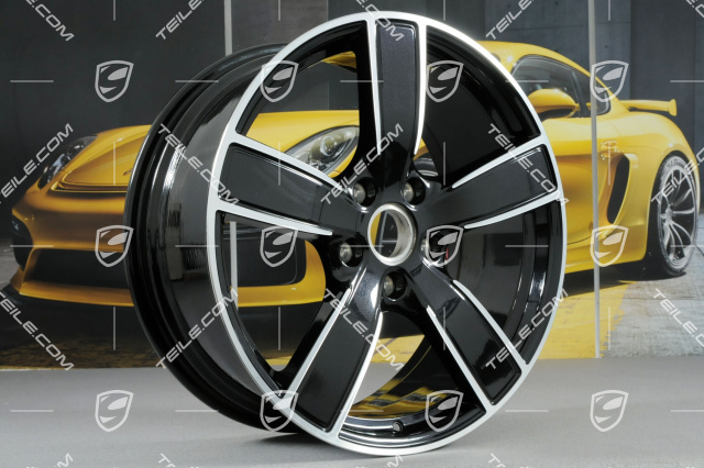 20" Felgensatz Carrera Sport, 8,5J x 20 ET49 + 11,5J x 20 ET56, Tiefschwarz-Metallic