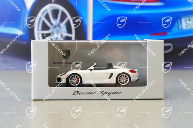 TEILE.COM | Model car Porsche Boxster Spyder 2015, white, scale 1