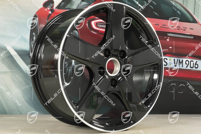 19-inch wheel rim Cayenne Sport Classic II, 8,5J x 19 ET59, black high gloss