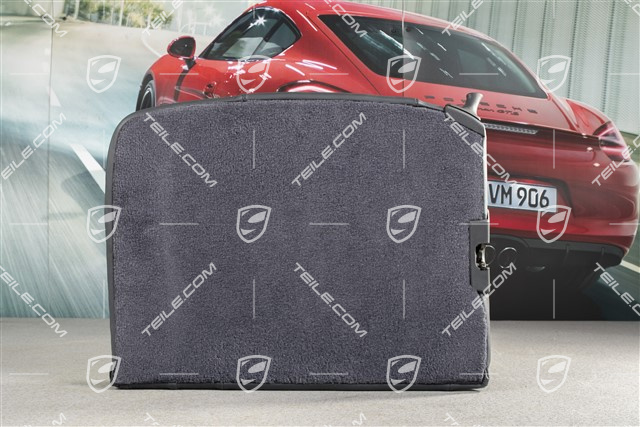 Back seat backrest, leather, metropole blue, Cabrio, R