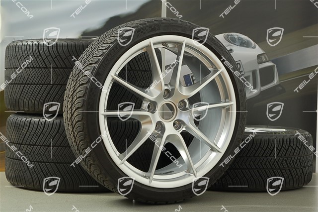 20" Komplet kół zimowych Carrera S (III), felgi 8,5J x 20 ET51 + 11J x 20 ET52 + opony zimowe Michelin 245/35 ZR20 + 295/30 ZR20,  bez czujników ciśnienia