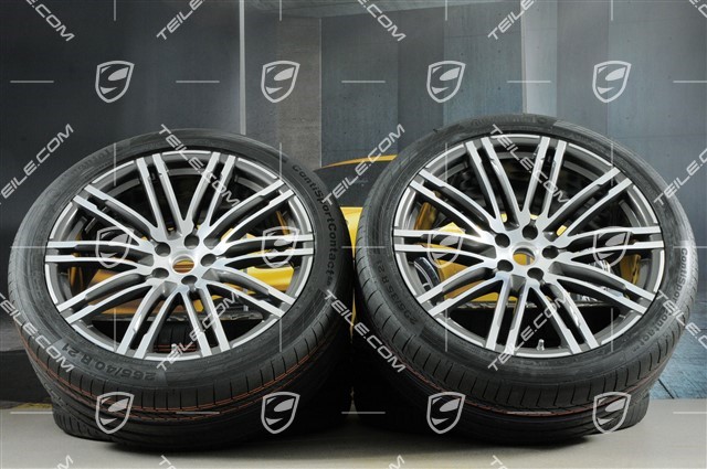 21-inch Turbo III summer wheels set, rims 9J x 21 ET26 + 10J x 21 ET19, Continental summer tyres 265/40 R 21 + 295/35 R 21, with TPMS