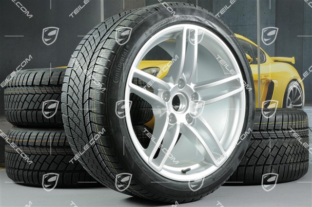 19" winter wheel set Carrera, wheels 8,5J x 19 ET54 + 11J x 19 ET48 + Continental winter tyres 235/40 R19 + 295/35 R19, without TPMS.