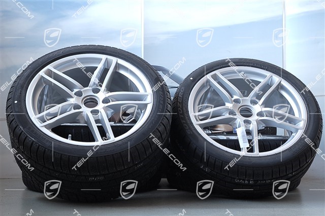 19-inch Carrera winter wheel set, 8,5J x 19 ET54 + 11J x 19 ET69, Pirelli winter tyres 235/40 R19 + 285/35 R19, with TPMS