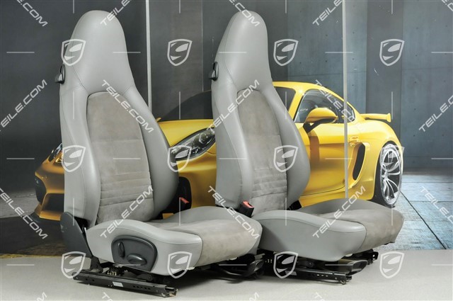 Seats, manual adjustable, Leatherette/Alcantara, Graphite grey, set (L+R)