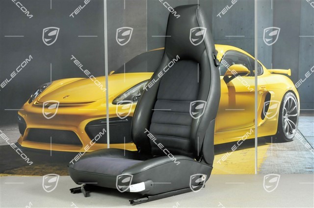 Seat, leatherette, Black, R