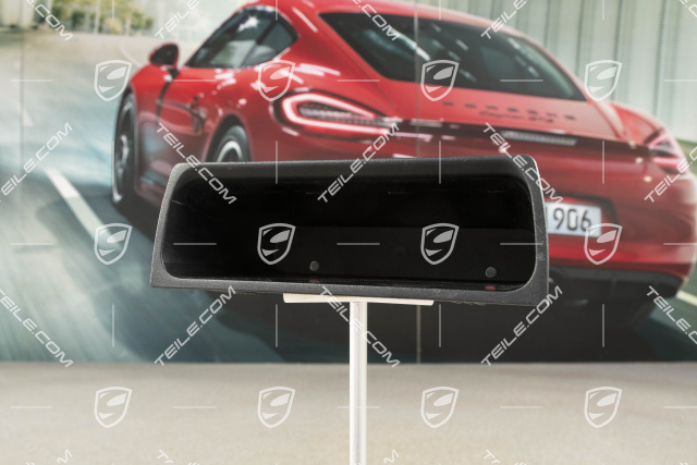 Centre console shelf, satin black, without rubber insert