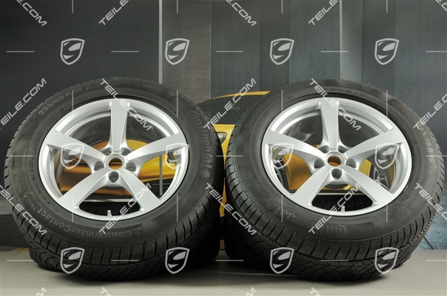 18-inch "Macan" Winter wheel set, rims 8J x 18 ET21 + 9J x 18 ET21, Continental ContiWinterContact winter tyres 235/60 ZR 18 + 255/55 ZR 18, with TPMS