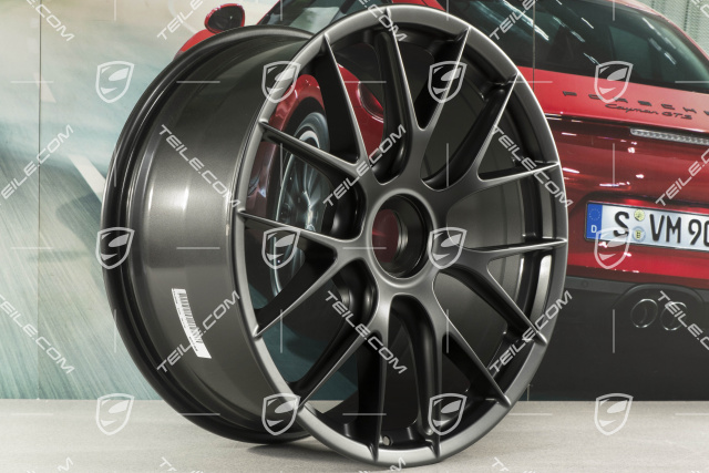 20"+21" GT2RS/GT3RS Magnesium wheel set, wheel rims 9,5 J x 20 ET50 + 12,5 J x 21 ET48, black satin mat