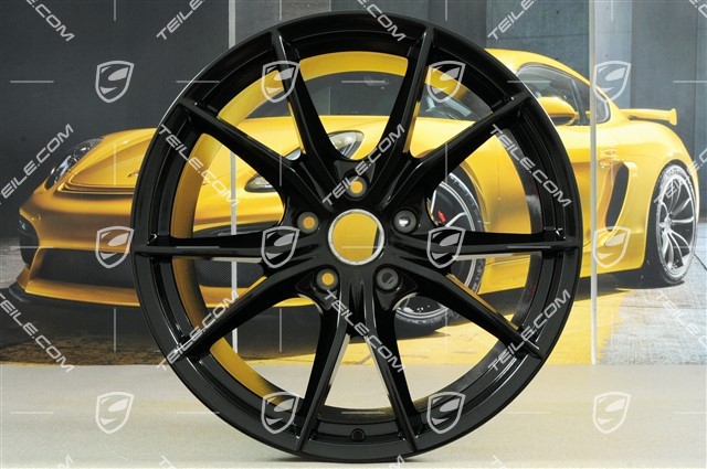 20-inch wheel rim set Carrera S IV, rims 8,5 J x 20 ET49 + 11,5 J x 20 ET56, in black