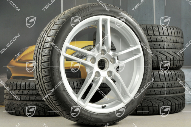 19" Carrera Winterräder Satz, 8,5J x 19 ET54 + 11J x 19 ET69, Winterreifen 235/40 R19 + 285/35 R19