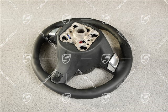 Steering wheel, Leather, heated, Automatic transmission, black