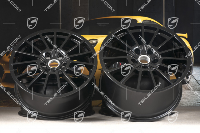 20" Komplet felg Panamera Sport, 2 x 9,5J x 20 ET 65 + 2 x 11,5 J x 20 ET 63, czarne