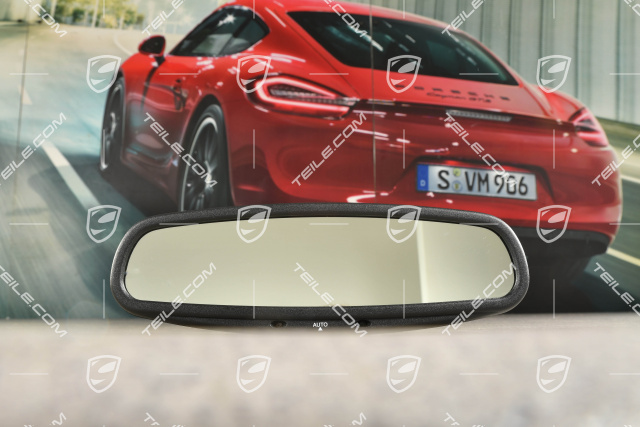 Interior mirror, auto-dimming, with rain sensor