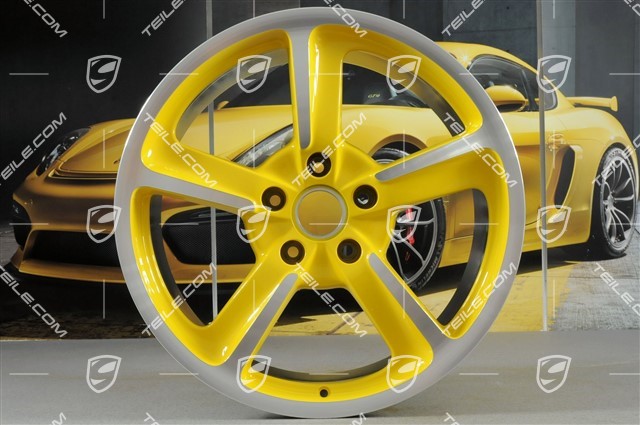 20-inch SportTechno wheel set, 8.5J x 20 ET57 + 10J x 20 x ET50, Racing Yellow