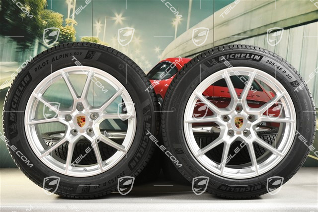 20-inch Cayenne S COUPE winter wheel set, rims 9J x 20 ET50 + 10,5J x 20 ET55 + Michelin Pilot Alpin 5 SUV winter tyres 255/55 R20 + 295/45 R20, with TPMS