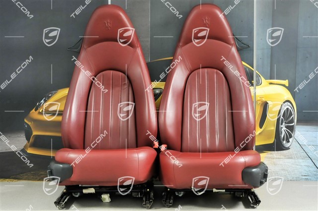 4200, Seats, el adjustable, leather, Memory, Burgundy, Cabrio, set (L+R)