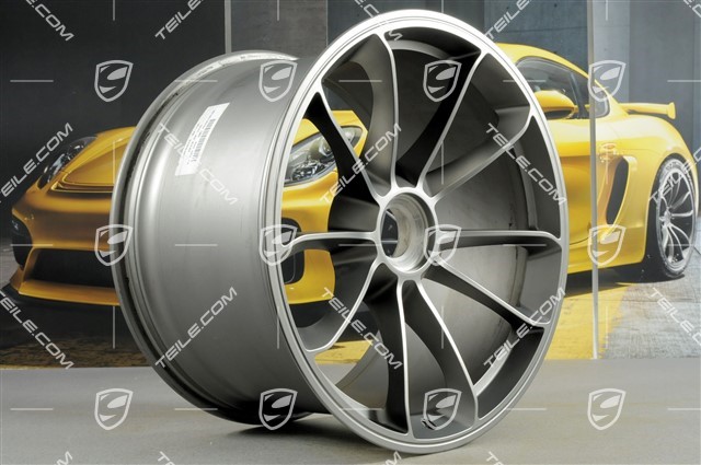 20" rims set GT3, 9J x 20 ET55 + 12J x 20 ET47, Platinum satin mat