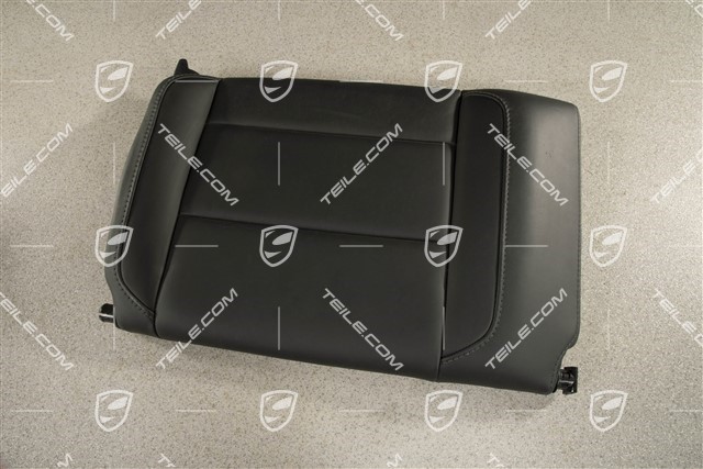 Convertible, Back seat backrest, leather, Black, R