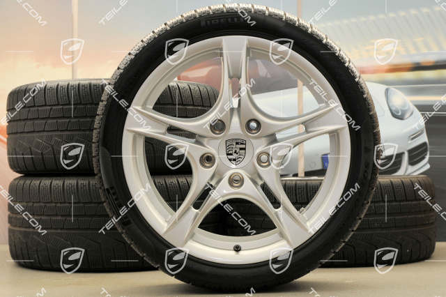 18-inch Cayman S II winter wheel set (with tyres), front wheels 8J x 18 ET57 + rear 9J x 18 ET43 + tyres 235/40 ZR18 + 255/40 ZR18