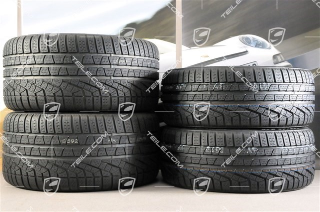 19" winter wheel set Carrera, wheels 8,5J x 19 ET54 + 11J x 19 ET48 + Pirelli winter tyres 235/40 R19 + 295/35 R19, TPMS.
