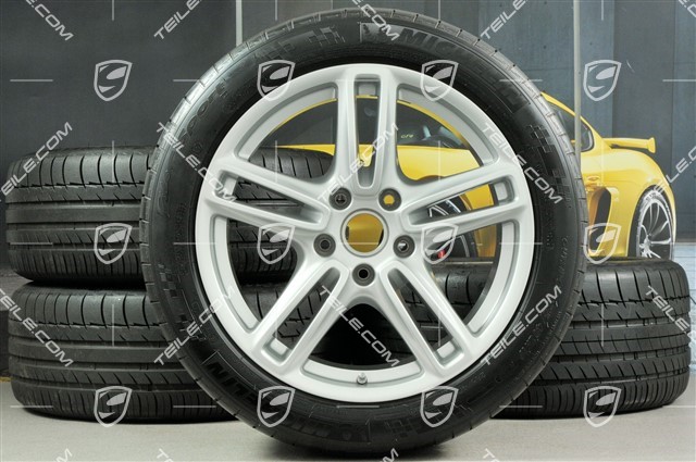19-inch Panamera Turbo summer wheel set, front 9J x 19 ET60 + rear 10J x 19 ET61 + tyres 255/45 ZR19 + 285/40 ZR19 TPMS