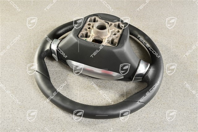 Multifunction steering wheel, Sport Chrono, PDK, heated, Smooth Leather, Black