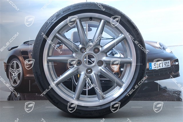 19-inch Carrera Sport summer wheel set, 8,5 J x 19 ET 55 + 11,5 J x 19 ET 67, with tyres 235/35 ZR 19 + 305/30 ZR 19