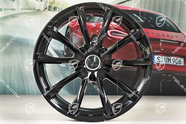 19-inch wheel rim Boxster S, 10J x 19 ET45, black highgloss