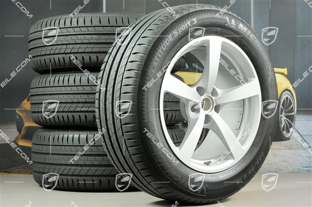 18-inch summer wheel set "Macan", rims 8J x 18 ET21 + 9J x 18 ET21, Michelin Latitude Sport tyres 235/60 ZR 18 + 255/55 ZR 18, with TPMS