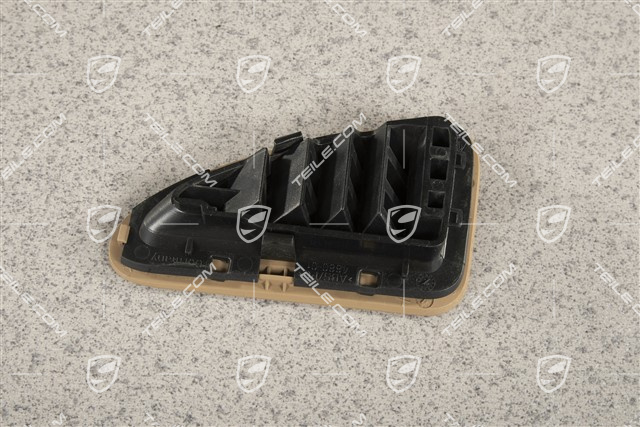Dashboard side vent / grille / defroster trim, upper, Sand beige, R