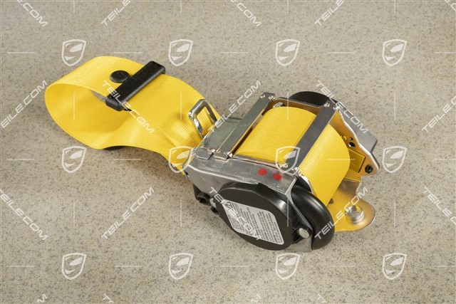 Seat belt, racing yellow, cabrio, front, R