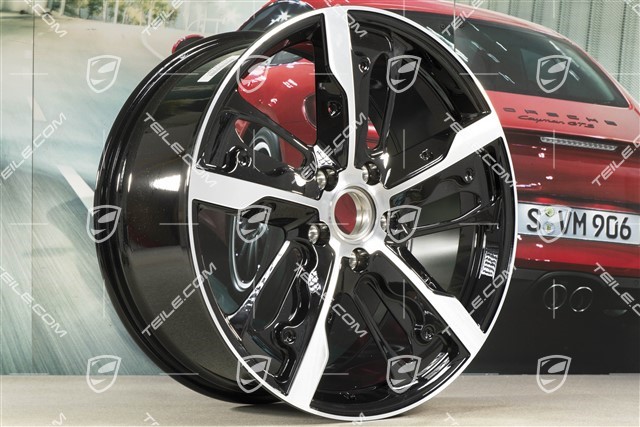 21-inch wheel rim Taycan Exclusive Design, 9,5J x 21 ET60, Carbon version (carbon aeroblades not included), front, R
