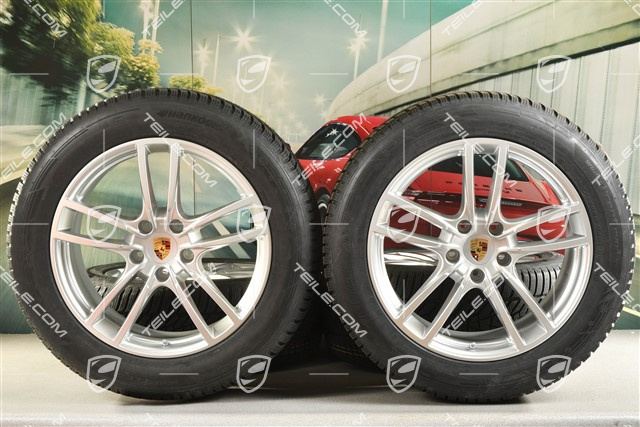 20-inch Cayenne Sport winter wheel set, rims 9J x 20 ET50 + 10,5J x 20 ET64 + Hankook winter tyres 255/55 R20 + 295/45 R20, with TPMS