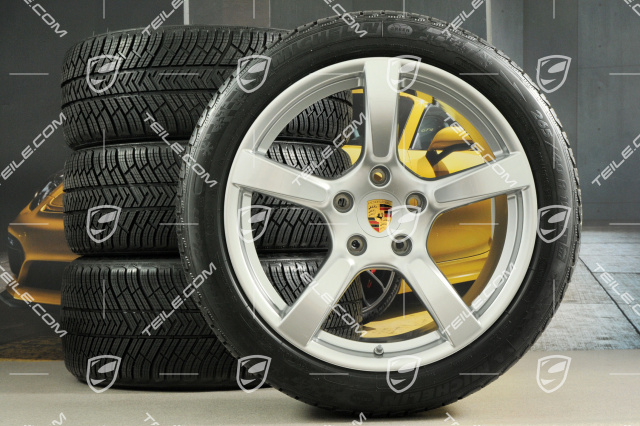 19-inch Cayman S winter wheels set, rims 8J x 19 ET57 + 10J x 19 ET45, Michelin Pilot Alpin 4 winter tires 235/40 R19 +265/40 R19