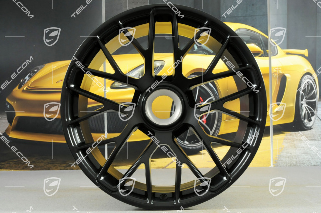 20-inch Turbo S wheel set, central lock, 9J x 20 ET51 + 11,5J x 20 ET56, in black mat (silky-gloss black)