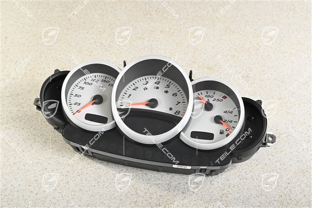Instrument cluster / Speedometer, S 3.2L, 6-speed manual transmission, Silver dials